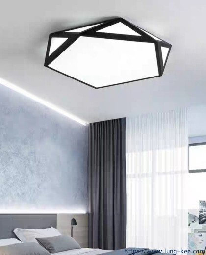 臥室燈led超薄創意幾何吸頂燈客廳燈簡約現代家用北歐書房陽檯燈